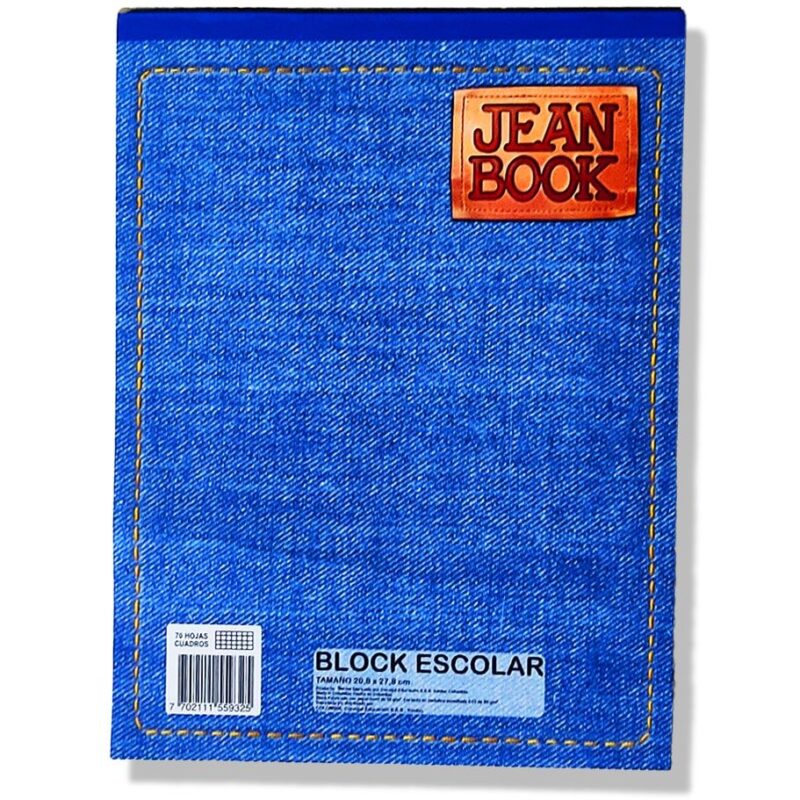 Block Escolar Carta Cuadros Jean Book