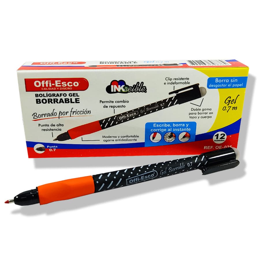 8 bolígrafos borrables con 8 repuestos, bolígrafos de tinta de gel  borrables de 0.028 in, bolígrafos borrables con goma para niños, adultos