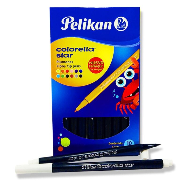 Plumón Pelikan Negro X Unidad