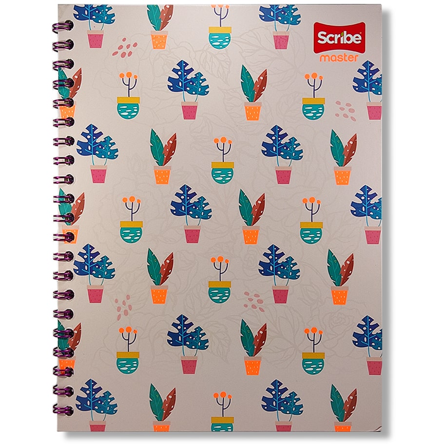 Cuaderno Grande Argollado Scribe Master 80 Hojas - Dama Motivo 11-min