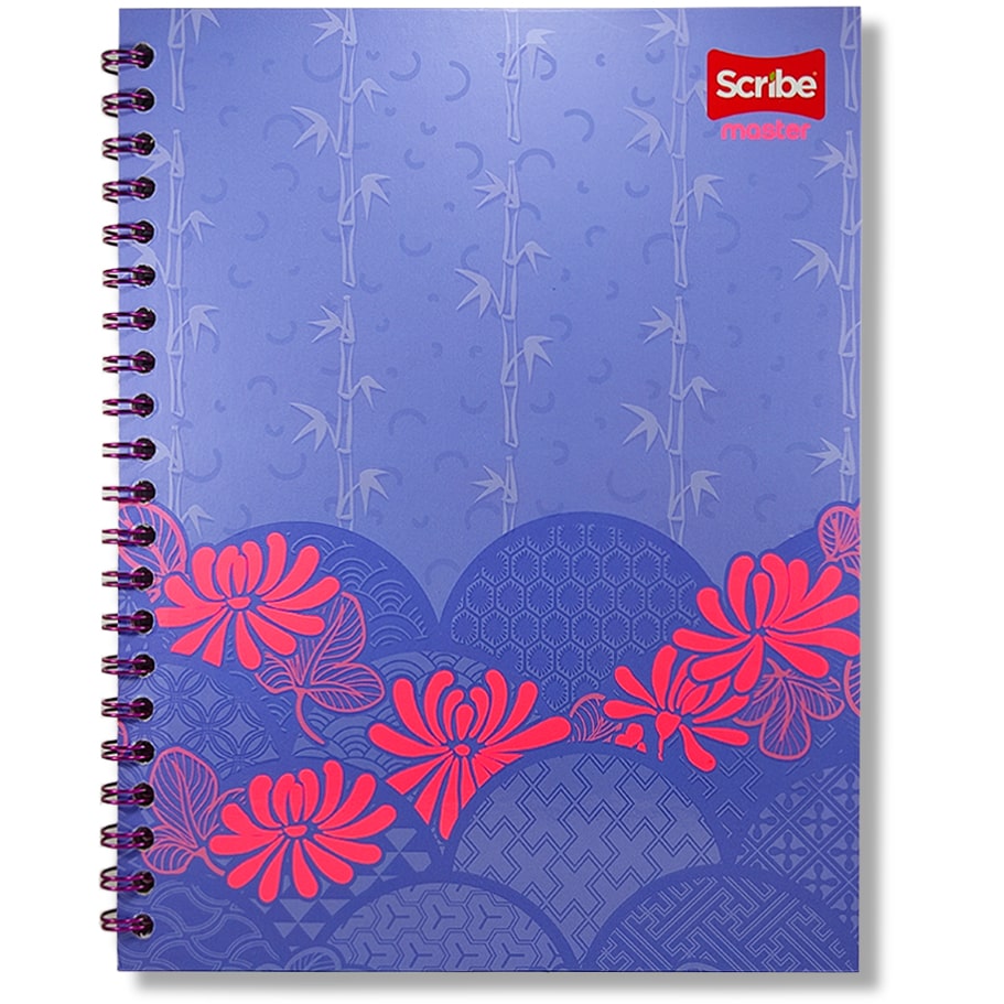 Cuaderno Grande Argollado Scribe Master 80 Hojas - Dama Motivo 2-min