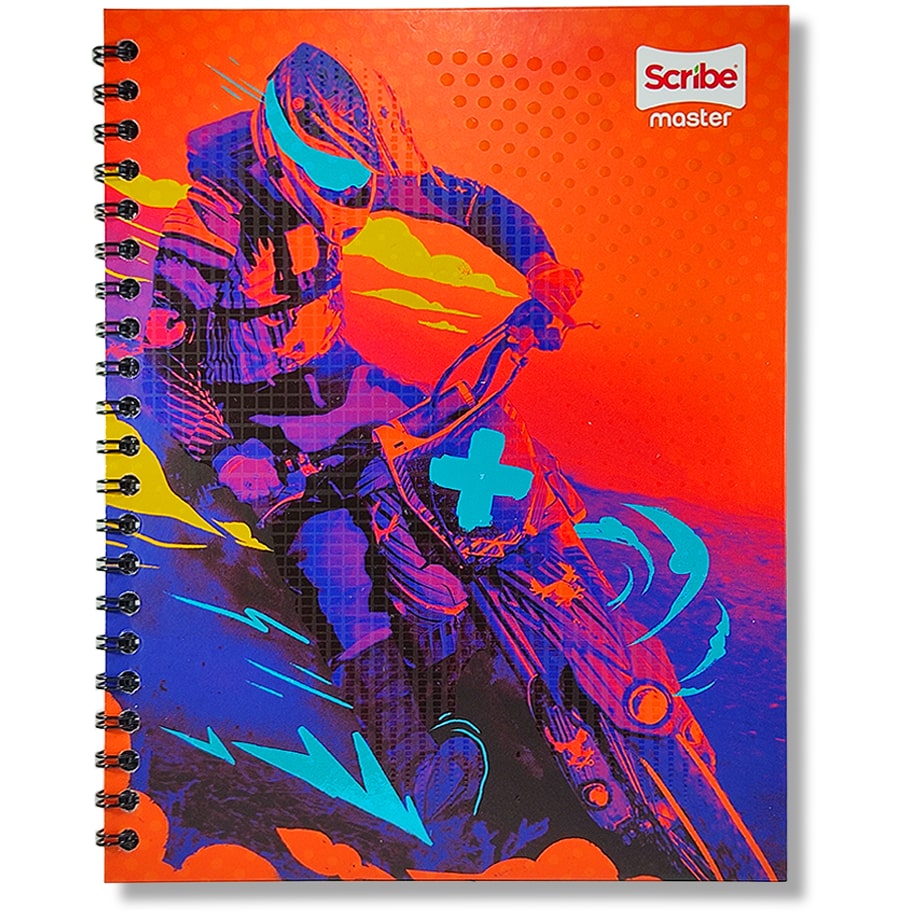 Cuaderno Grande Argollado Scribe Master 80 Hojas - Motivo 9-min