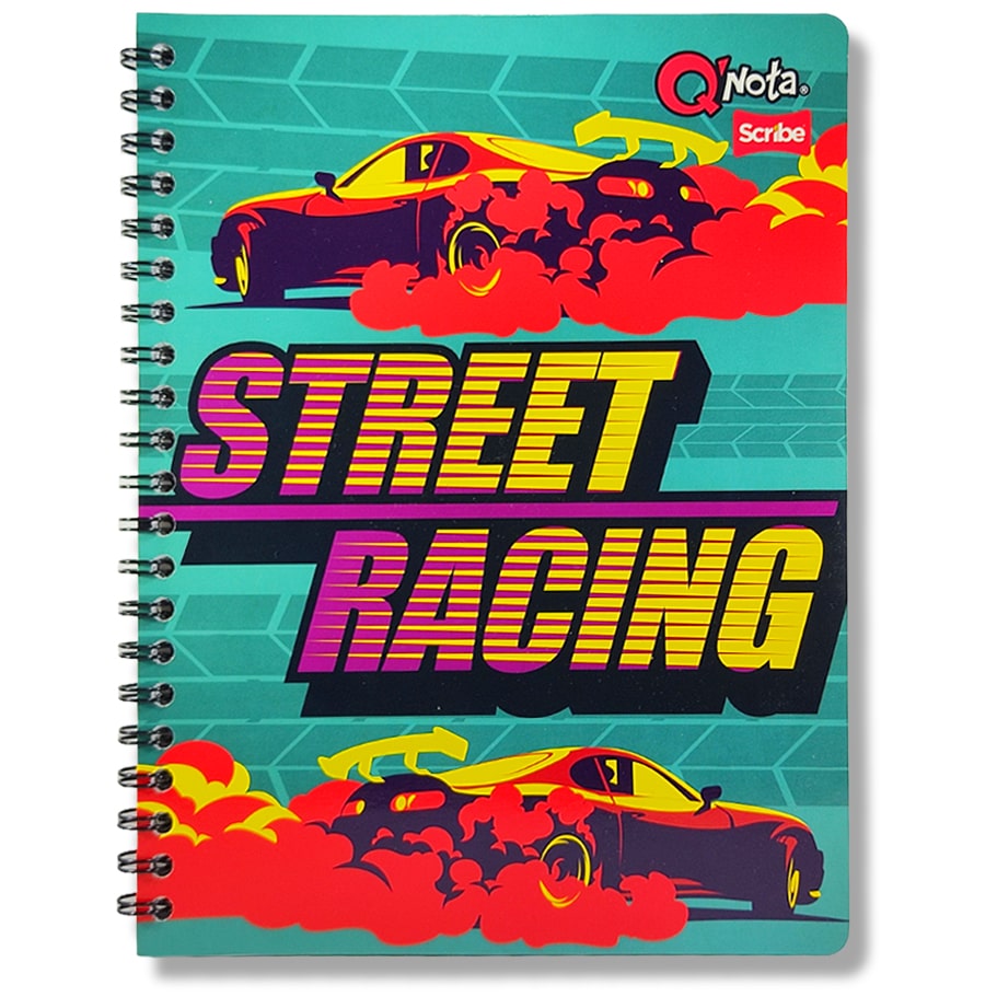 Cuaderno Grande Argollado Scribe Qnota 80 Hojas - Motivo 1-min