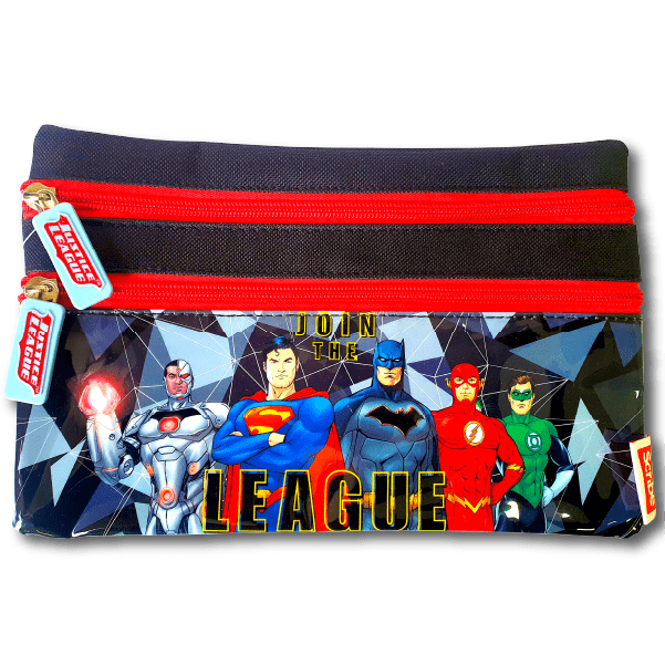 3Cartuchera Primavera P.Bags 2 Bolsillo Justice League_2 Ref. 630_019 Cod. 7707898692036-min